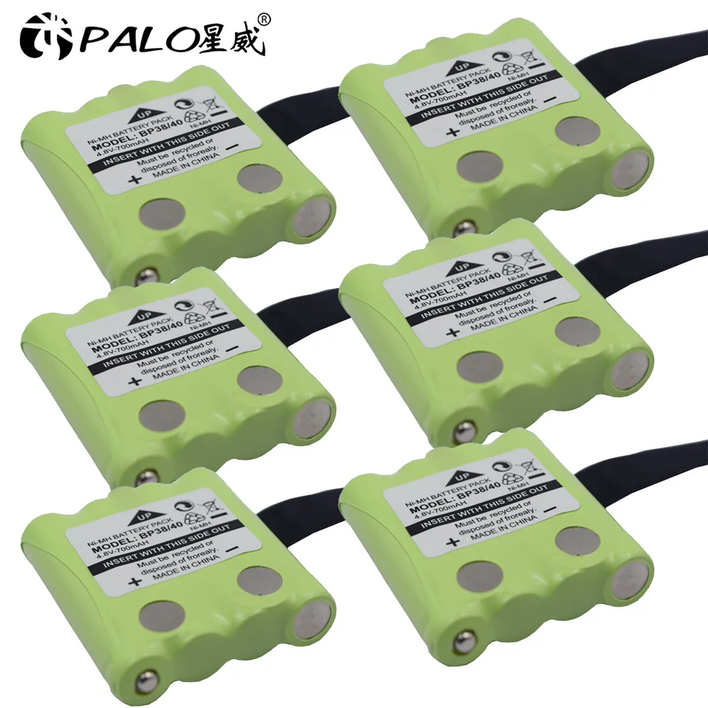 6 pcs Palo 4,8 V 700 мА/ч, металл-гидридных или никель Батарея для Uniden BP-38 BP-40 BT-1013 BT-537 для MOTOROLA TLKR T4 T5 T6 T7 T8 серии модели - Цвет: 6 pcs