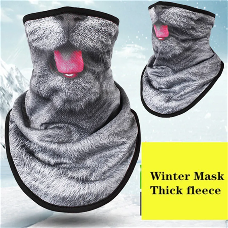 Зимний флисовый лыжный шарф. Бандана для велоспорта сноуборда повязка на голову