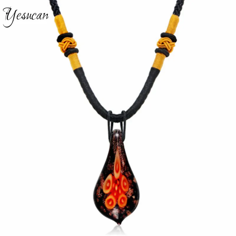 Женское винтажное длинное ожерелье в форме капель шара из стекла подарок на день