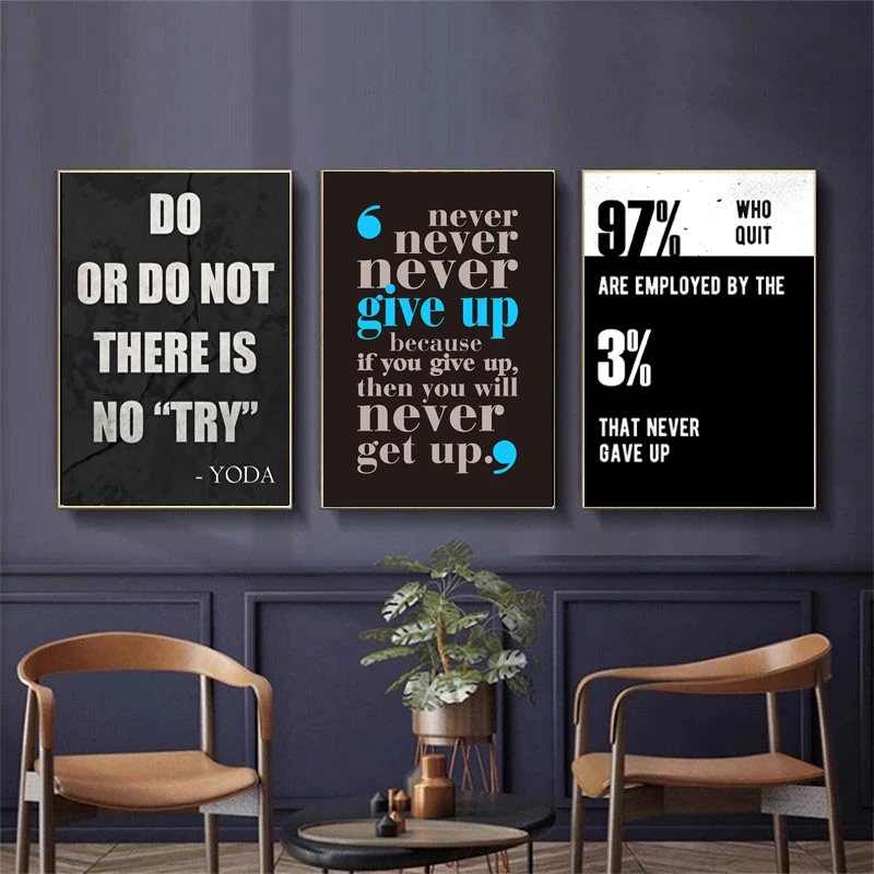 Современное художественное оформление стен мотивационные плакаты печать