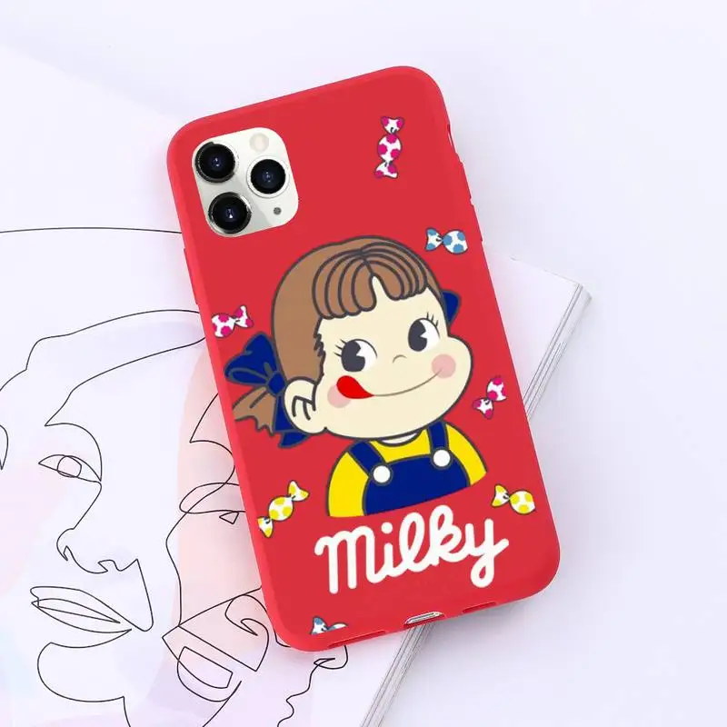 

Sweet Peko Milk Milky Phone Case Candy Color for iPhone 11 12 pro XS MAX 8 7 6 6S Plus X SE 2020 XR