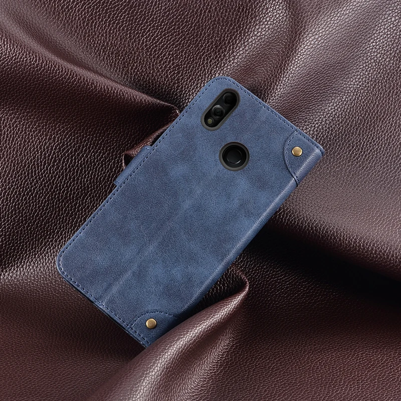 Деловой кожаный чехол для huawei Honor 8X Max роскошный винтажный флип-бумажник ARE-L32