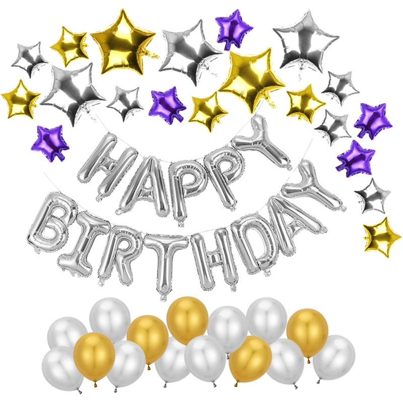 50 шт. воздушные шары для украшения дня рождения розовое золото с днем ​​рождения