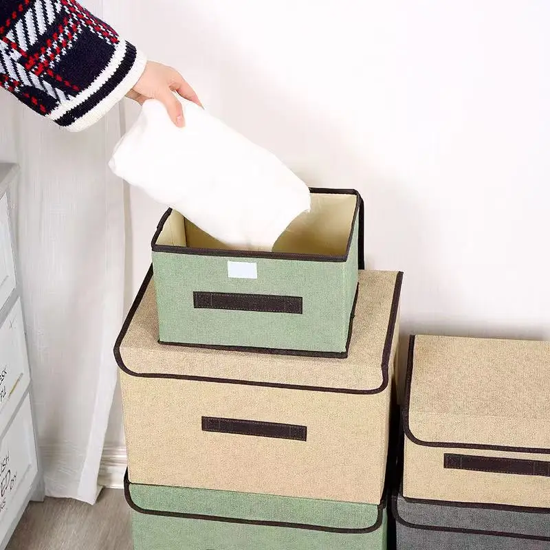 

Home fabric folding storage box Dormitory contents storage box Multi-purpose non-woven dust-proof storage box