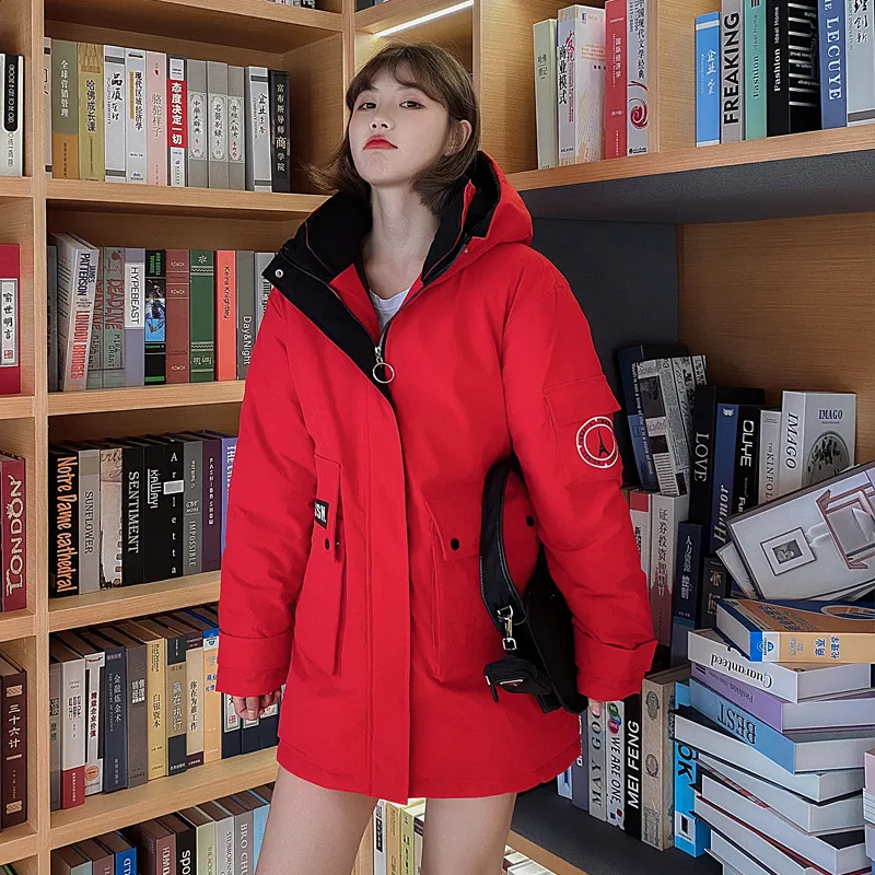 

female jacket couples web celebrity big yards joker institute of warm wind tooling loose cotton-padded jacket