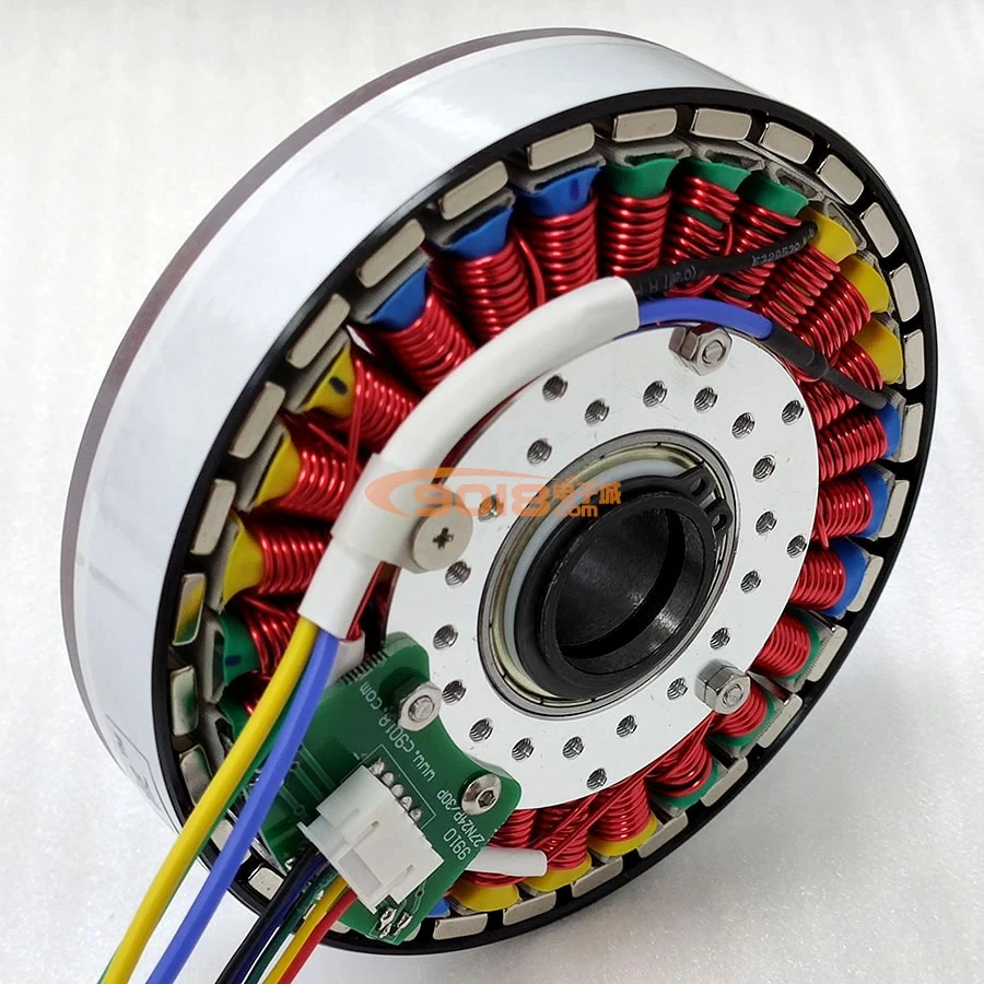 

Haoji 300W Disc Type DC Brushless Motor 27n30p Hollow Shaft Flat Direct-driven Motor Inductive Hall The Drive Motor Electrical