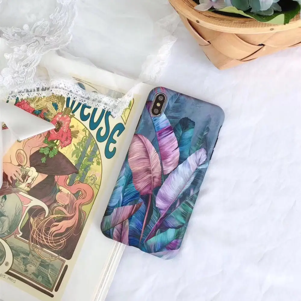 Матовый мраморный чехол ELALA для iphone 7 8 Plus силиконовый конфетных цветов с узором в