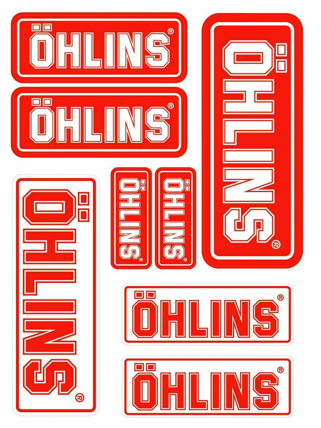 

car goods Suitable for Ohlins Aufkleber Verklaidung Laminiert stickers aprilia ducati kawasaki Decal red