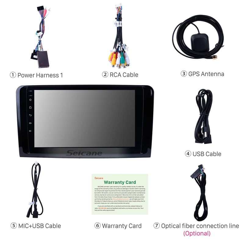 Автомобильный мультимедийный плеер Seicane Android 10 0 2005 2006 2012 Mercedes Benz GL Class X164 GL300 GL350 GL420