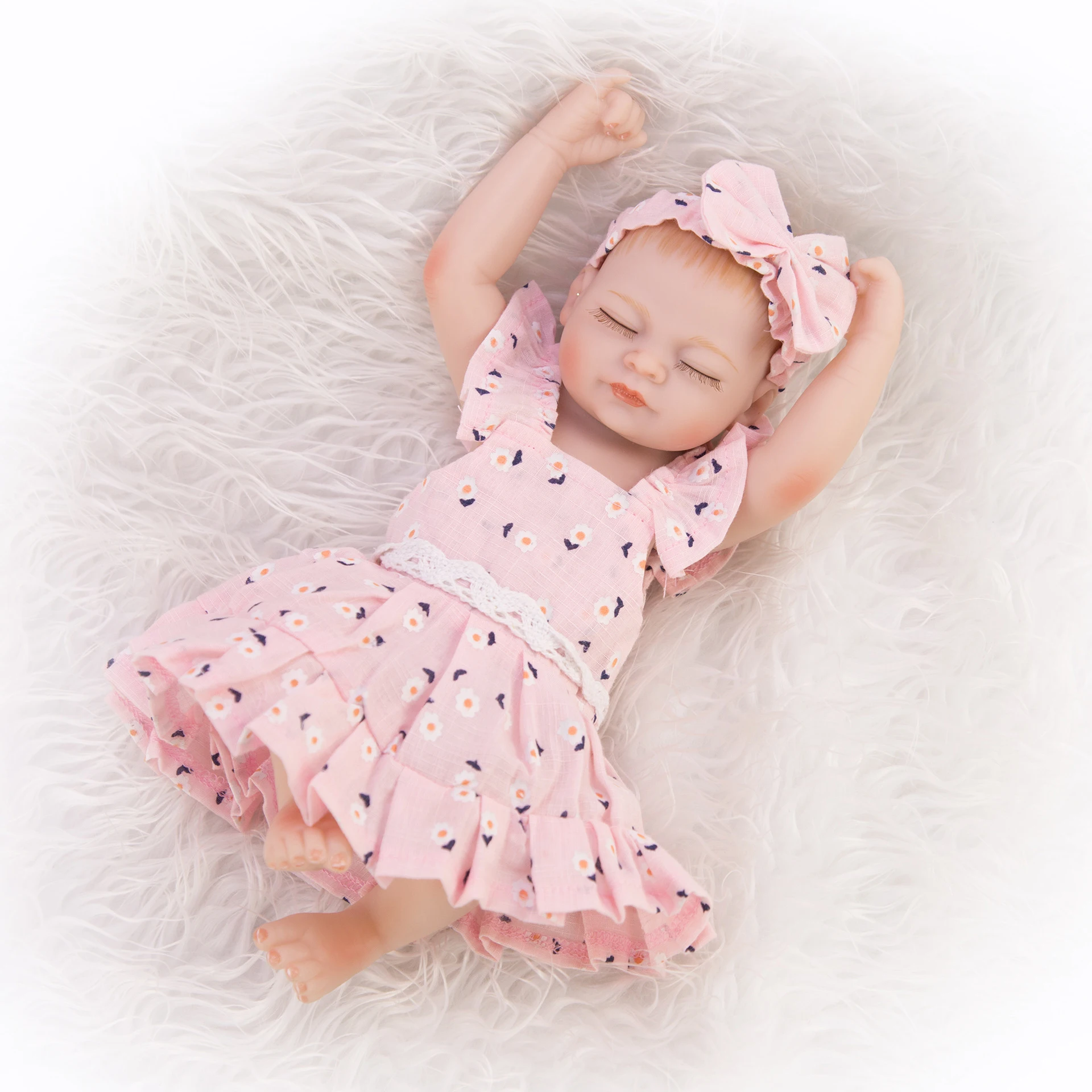 

Baby Reborn Doll reborn Whole Silicone Body Newborn Toys For Children Surprise Lifelike Realistic Friends Doll 27CM 11Inch Hot