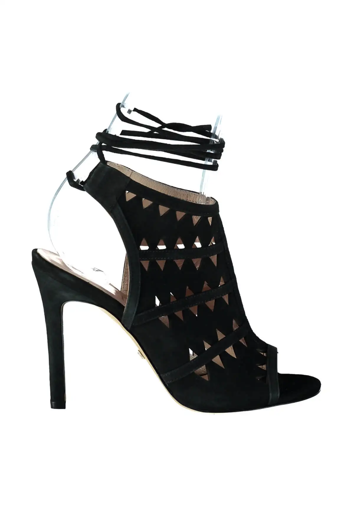 Черные женские классические туфли на высоком каблуке с жемчугом 120130001333 | Обувь