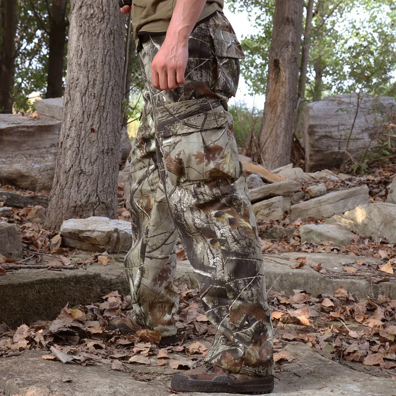 

Hunting Cycling Climbing Wearproof 6 Pocket Pant Cotton Fishing Bird Watching Bionic Camouflage Breathable Trousers