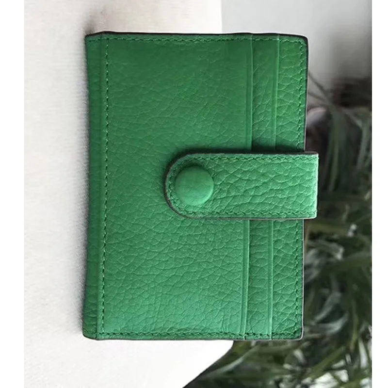 Green 3 CHSANATO, высокое качество, натуральная кожа, кредитный держатель для карт, для девушек, Бизнес ID, визитница, многофункциональный, тонкий, мини кошелек - Цвет: Green 3