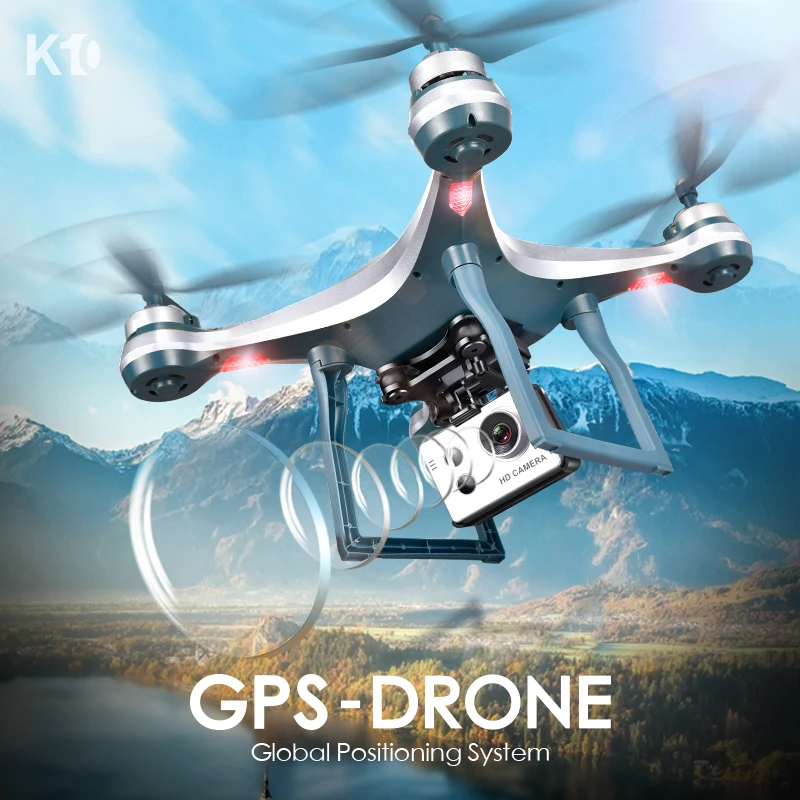 K10 Gps Дрон камера Hd Rc вертолет Квадрокоптер Следуйте за мной один ключ возврат