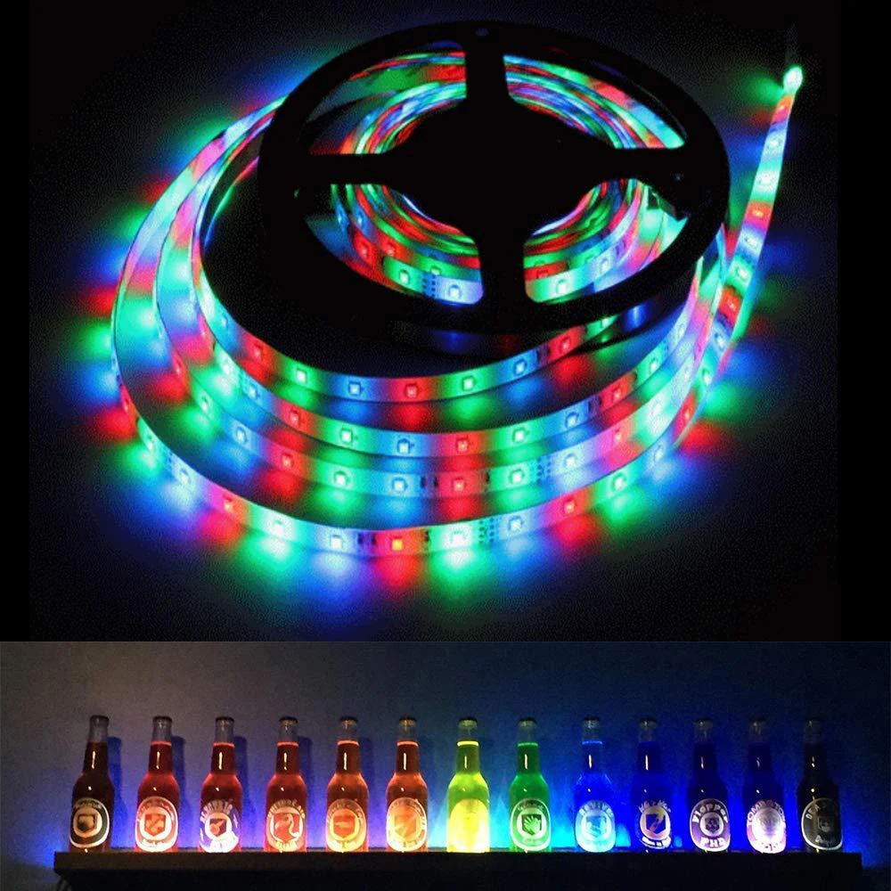 

3528 SMD RGB LED Strip Light Flexible Lamp 5M/10M + 44-Key IR Remote Controller Color Changing Soft Light Belt