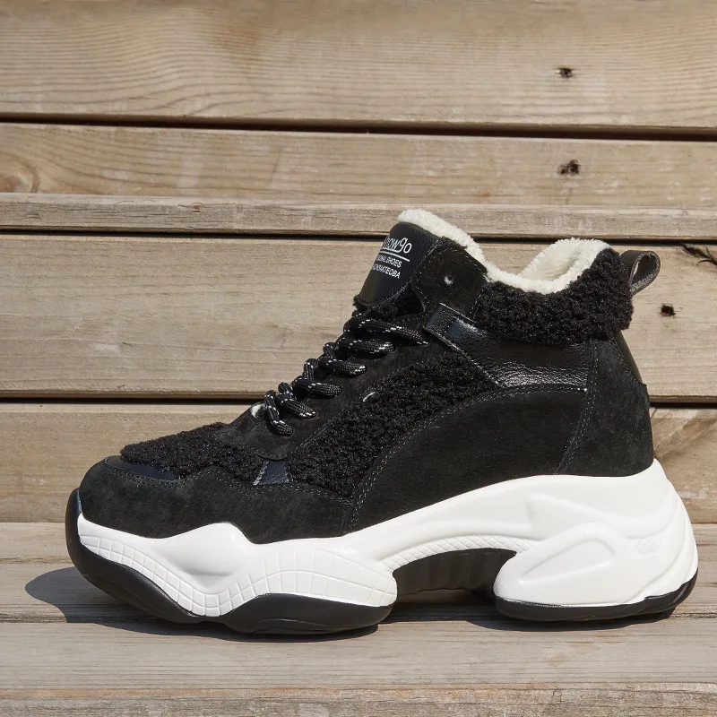 Белые женские туфли Модные брендовые с толстой подошвой zapatos de mujer Дышащие черные