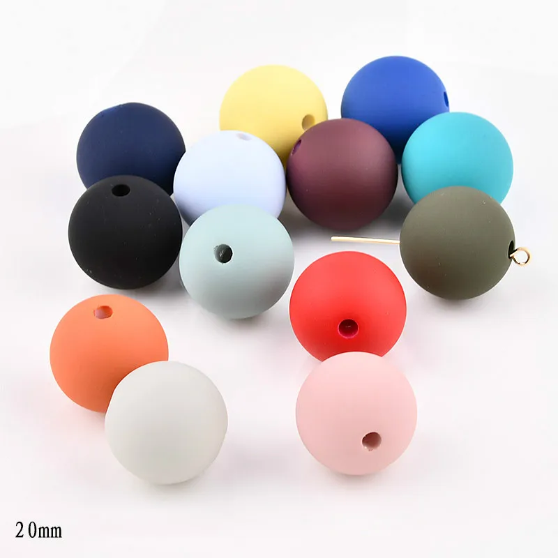 Корейский цвет матовый каучук круглый шарик кольцо для волос аксессуары DIY