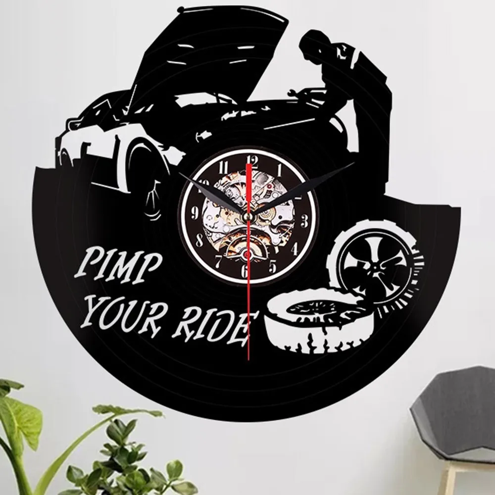 Настенные часы автомобильный магазин 3D украшение креативная Автомобильная