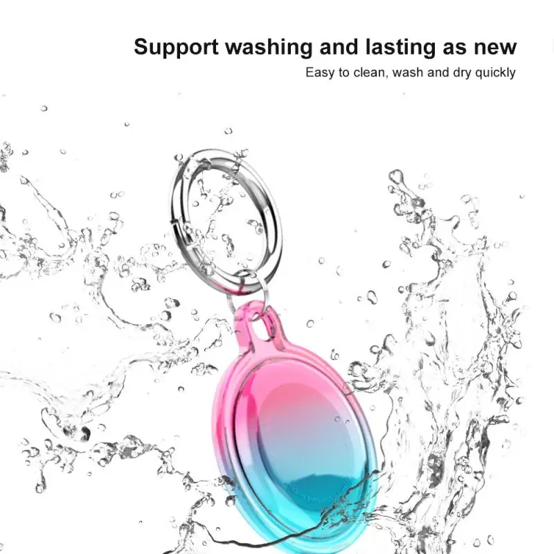 

High Quality Silicone Case For Apple Airtags Protective Cover For Apple Locator Tracker Anti-lost Device Keychain Protect Sleeve