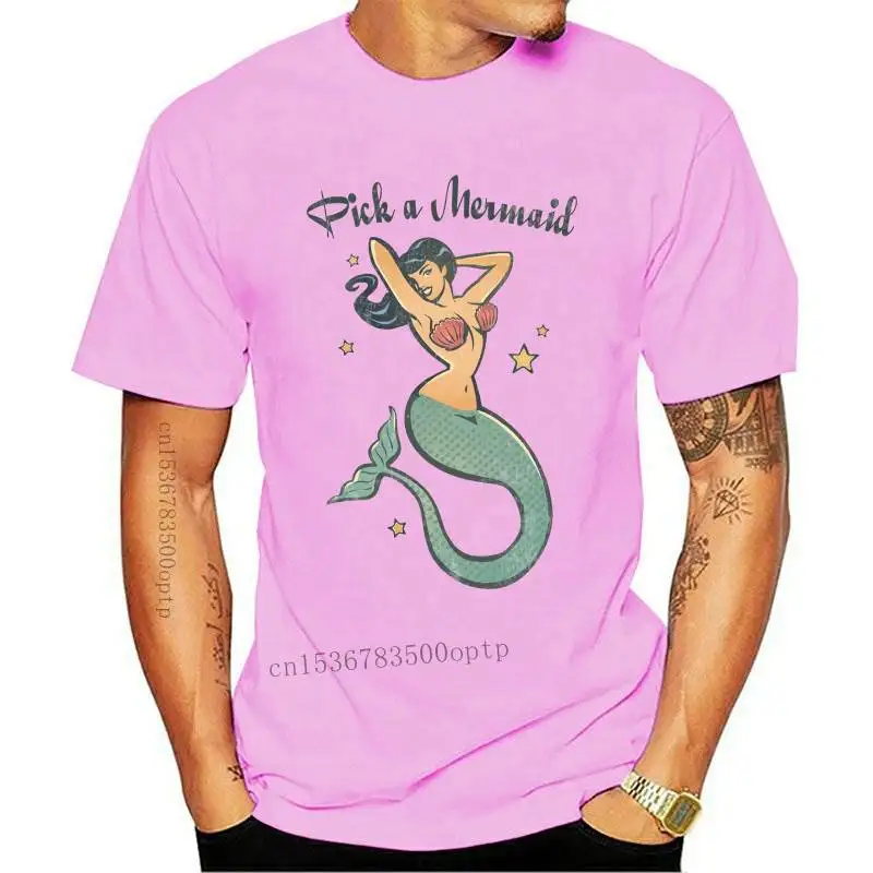 

PICK A MERMAID T-SHIRT Poseidon Neptun Sea Beach Tattoo Anchor Oldschool Flash