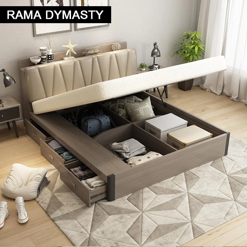 RAMA DYMASTY мягкая кровать из натуральной кожи современный дизайн кровати bett cama мода