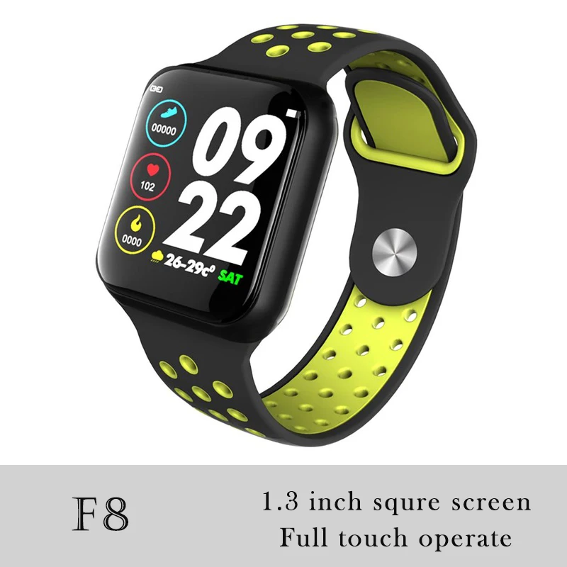 F8 Green 696 LJL08 0,9" TFT цветной шагомер браслет A6 умный Браслет пульсометр кровяное давление Водонепроницаемый Фитнес-трекер часы M - Цвет: F8 Green