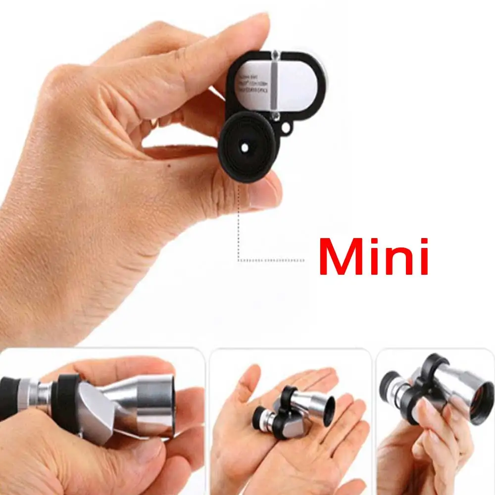 Металлический 8X20 Мини карманный Монокуляр с низким уровнем светильник ночное