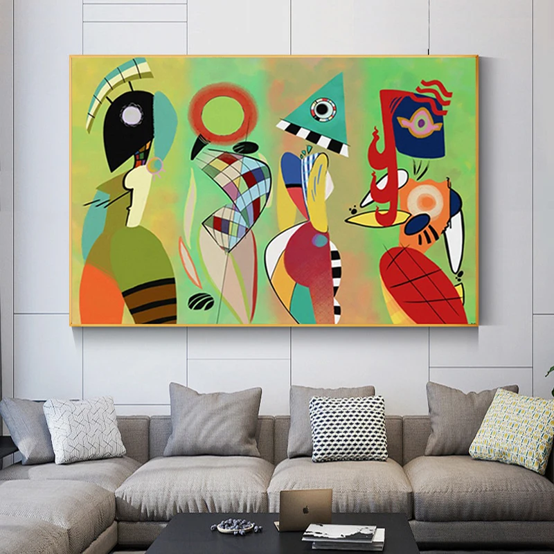 

Modern Canvas Paintings Vasily Kandinsky Abstract Oil Painting Wall Art Pictures Cuadros for Home Room Free Shipping Decor