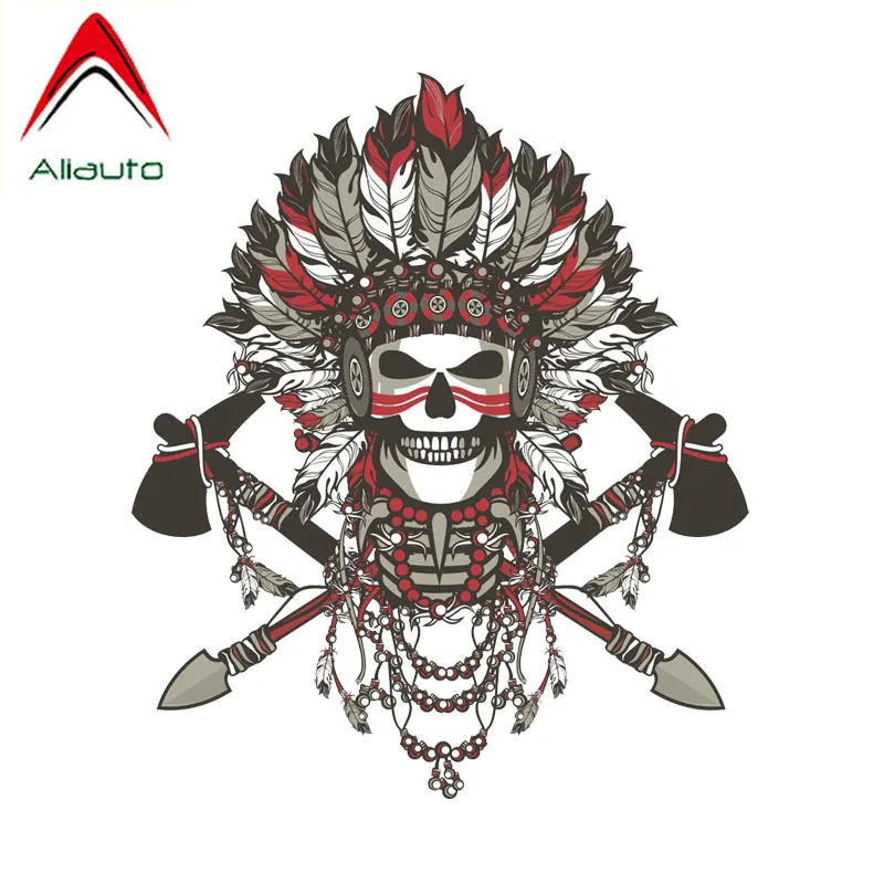 

Aliauto креативные автомобильные Стикеры, индийский череп, принт, покрытие для мотоцикла, царапины, водонепроницаемые, индивидуальные аксессу...