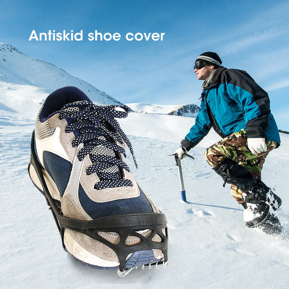 

1 Pair Ice Cleats Non-slip Crampons Outdoor Shoe Cover Walk Traction Cleats Spikes Anti-Slip for Hiking On Ice Snow Ground