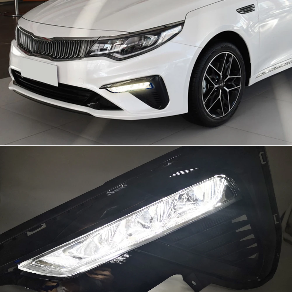 Автомобильный мигающий 1 пара светодиодный дневные ходовые огни для Kia Optima K5 2019 2020
