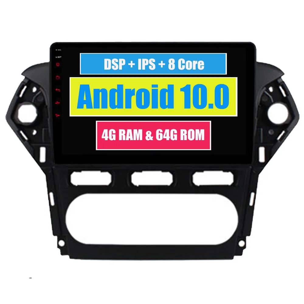 Автомобильный мультимедийный плеер RoverOne для Ford Mondeo 2011 2012 Android 10 Радио Стерео