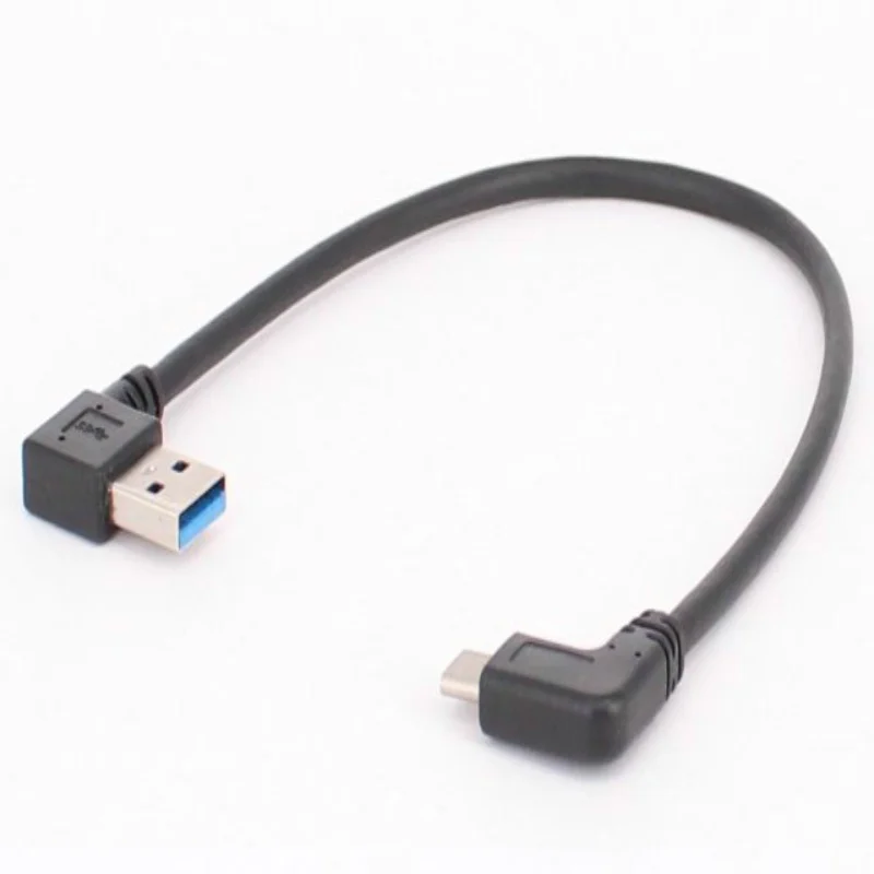 Кабель синхронизации данных и зарядки 90 градусов Тип C к USB 3 0 с прямым