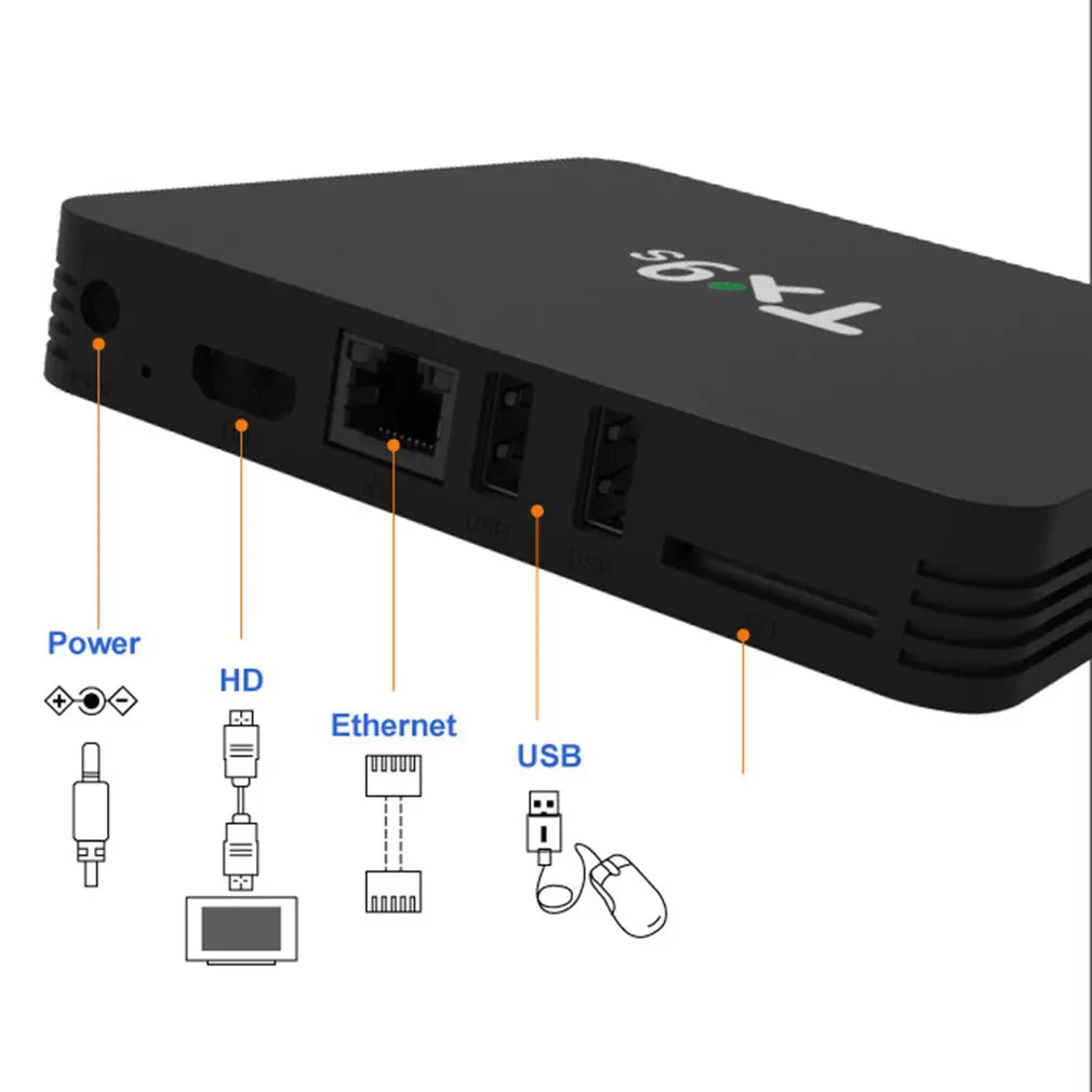 

TX9S 2G+8G Eight Cores Player 2.4g Wifi 1000M 4K High Definition Network Set Top Box With Remote Control