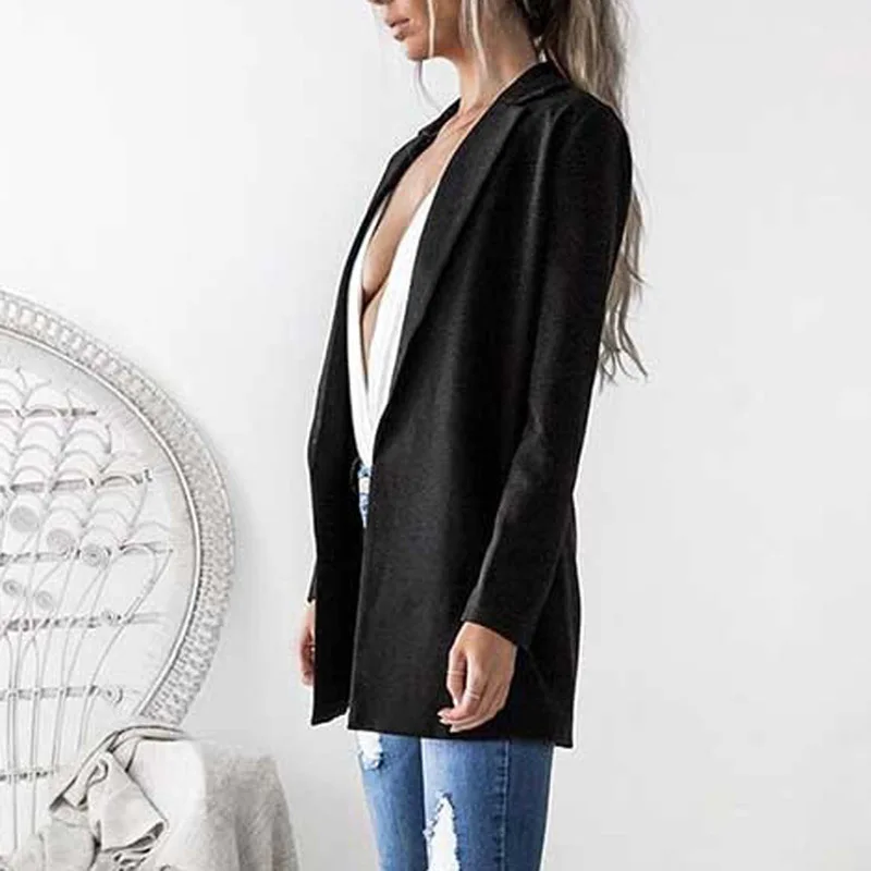 

Coats And Jackets Women Lady Long Sleeve Cardigan Slim Jackets Suit Coat Work Jacket Casual Mid Coat Lapel