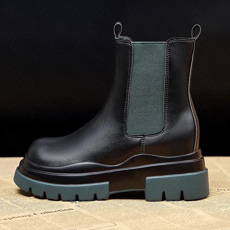 

Новинка 2022, роскошные ботинки челси, женские ботильоны, зимняя обувь на массивной подошве, ботильоны на платформе, брендовые дизайнерские б...