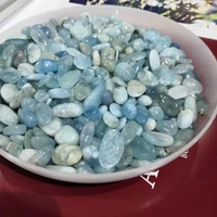 100g natural aquamarine crystal gravel natural sapphire healing crystals fish tanks and aquariums decoration