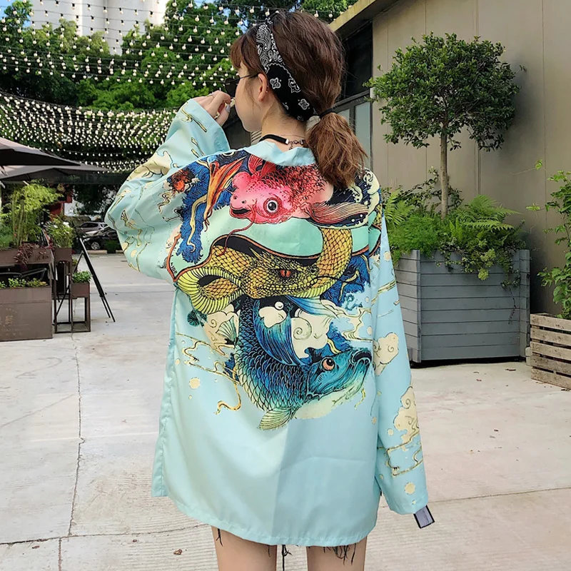 as picture Yukata женский японский кимоно кардиган с принтом кота с длинным рукавом рубашка повседневные кимоно Femme азиатские Кимоно костюмы косплей Kawaii - Цвет: as picture