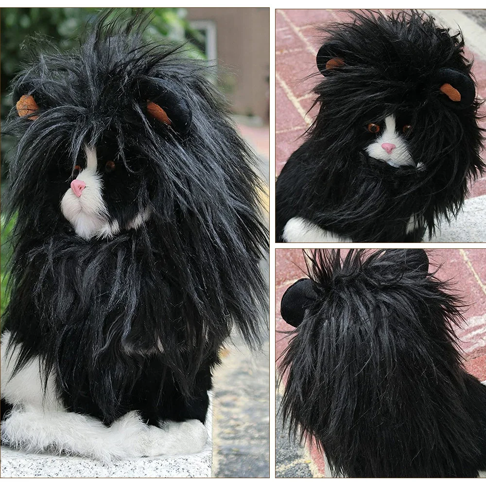 Pet Dog Cat Headgear Wig Hat Head Suit Dress Up Pet Transforming Suit Puppy Cat Costume Lion Headgear Pet Hair Accessories