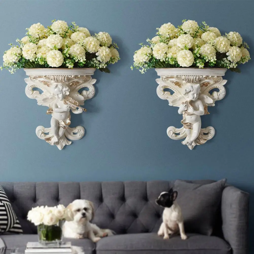 Настенный цветочный горшок штукатурка в форме ангела ремесла для сада украшения