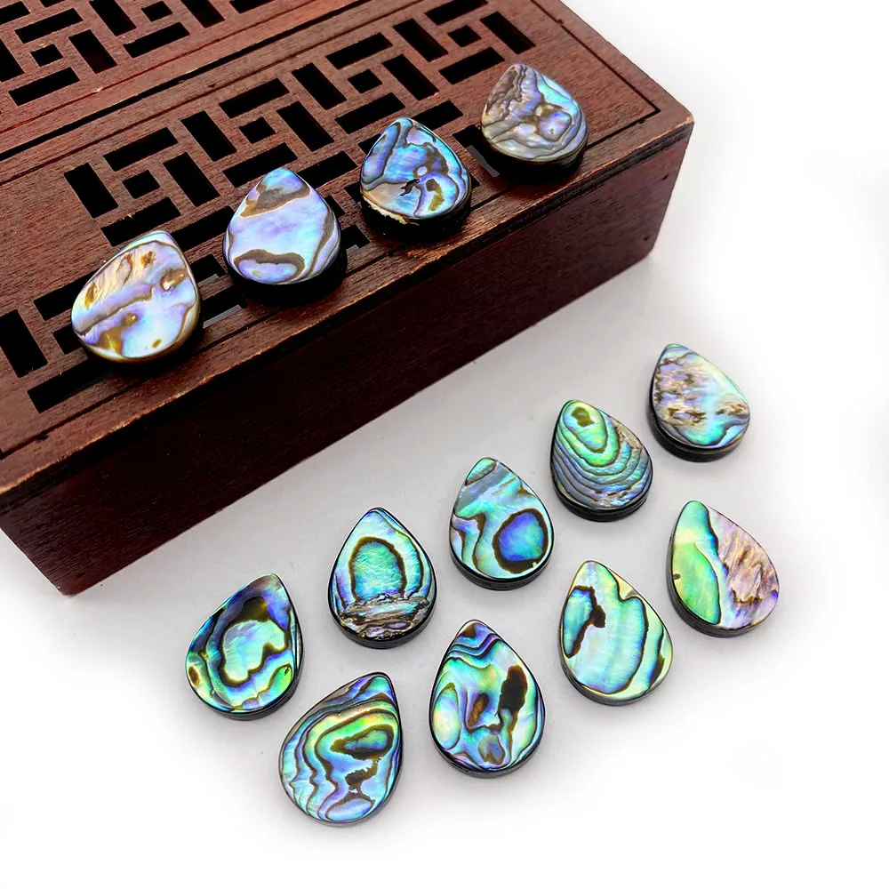 

5pcsNatural Abalone Shell Straight Hole Drop-shaped Necklace Bracelet Earring Accessories DIY Bead Jewelry Making Designer Charm
