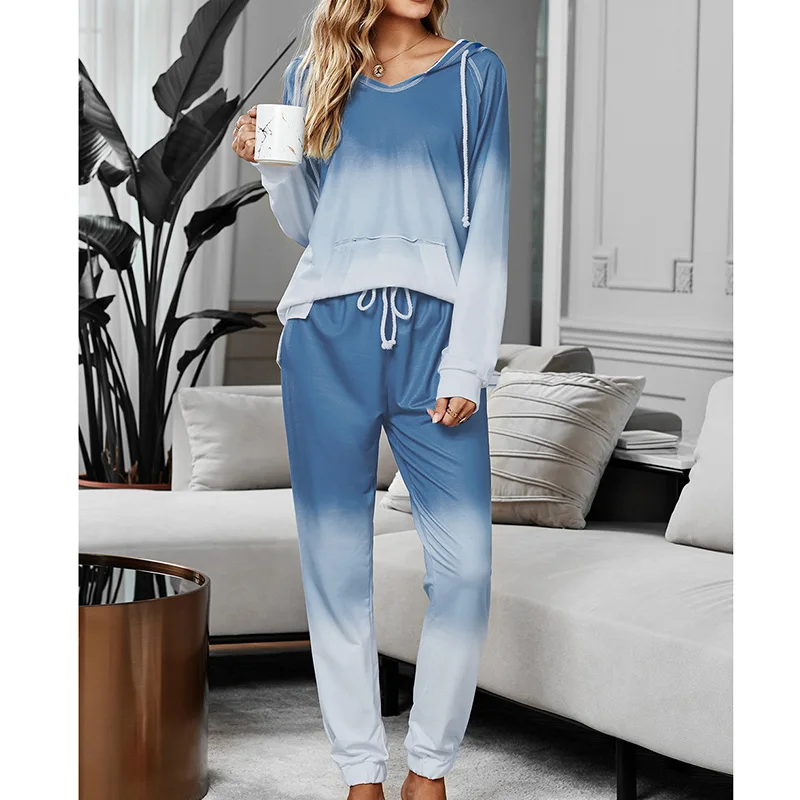 

Женский пижамный комплект из 2 предметов, домашний сервис, осень и зима, Топ с длинным рукавом и брюки, удобная одежда для сна