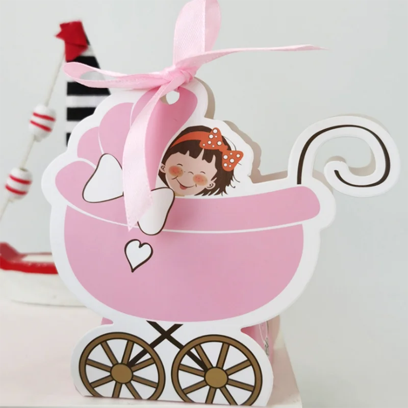 AVEBIEN 20/50 шт в наборе, Лидер продаж, красивые Детские коляски коробка конфет baby Shower шоколад Бумага Сувениры Подарочная коробка День рождения украшения для детей