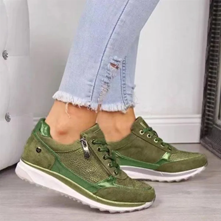 

2021 Women's Wedges Sneakers Vulcanize Shoes Sequins Shake Shoes Fashion Girls Sport Shoes Woman Sneakers Shoes Woman Footwear