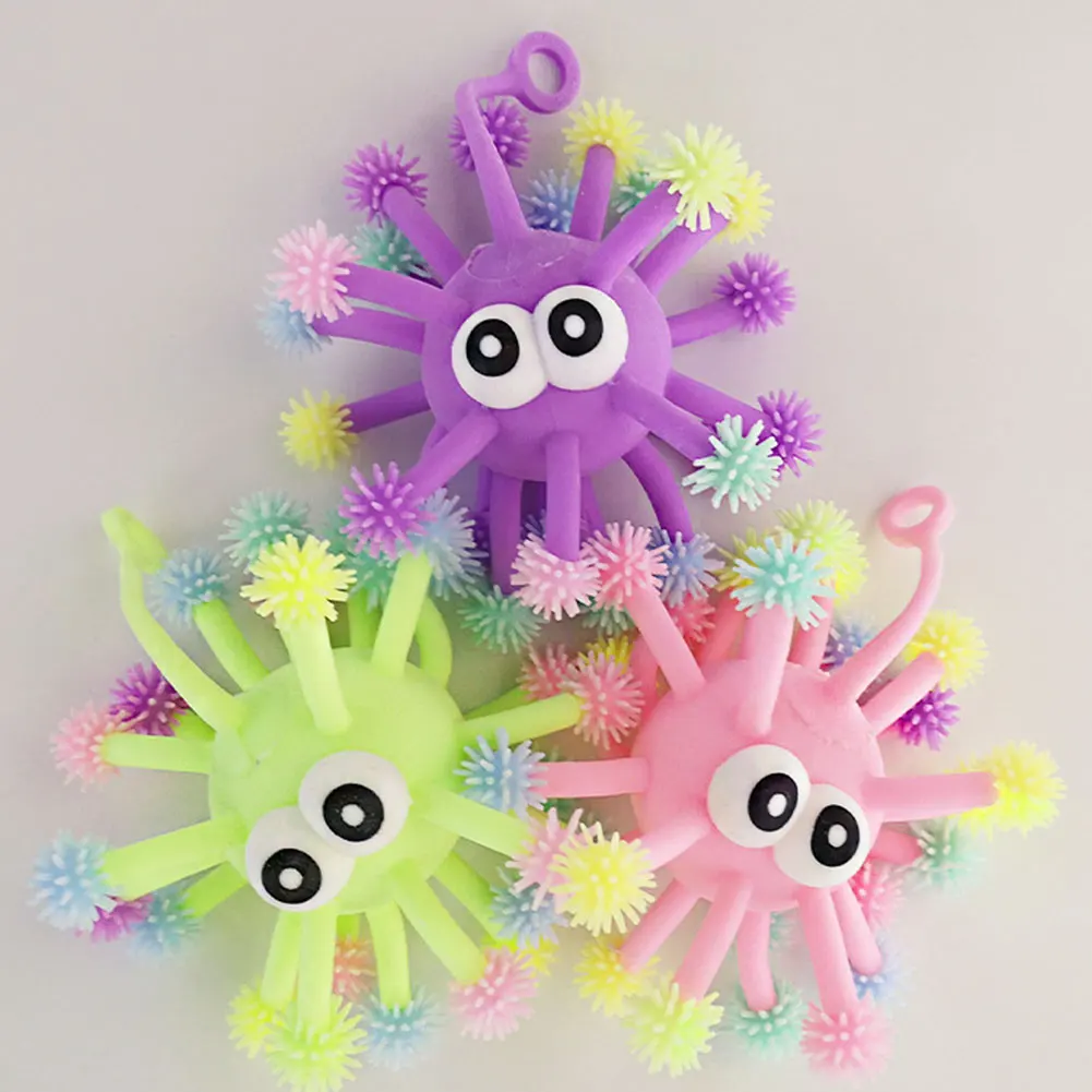 

2021 New Baby Children'S Toys Stress-Relieving Toys Squeeze The Luminous Ball The Freely Retractable Ball Cartoon Pattern Hot