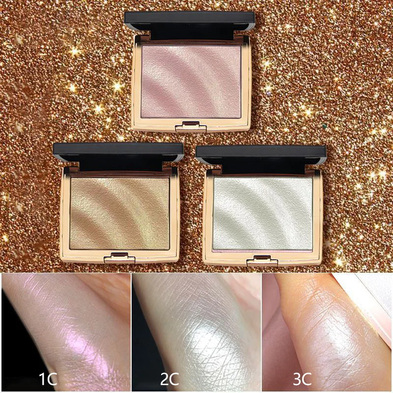 

Shimmer Highlighter Monochrome Eye Shadow Palette Face Body Makeup Waterproof Highlight Make Up Contour Face High Gloss Powder