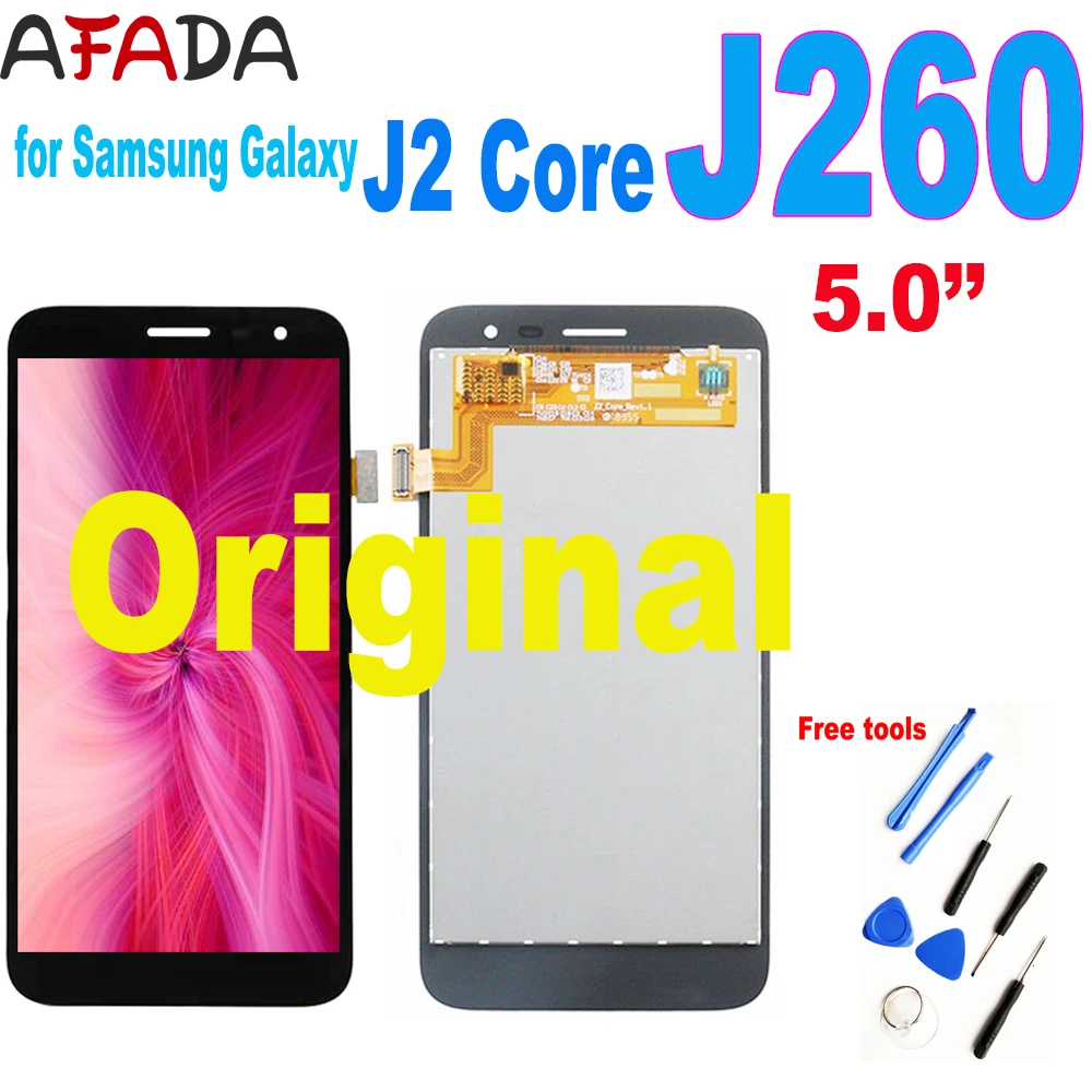 

5,0 ''Оригинальный ЖК-дисплей для Samsung Galaxy J2 Core J260, ЖК-дисплей, сенсорный экран, дигитайзер в сборе, Замена для Samsung J260 LCD