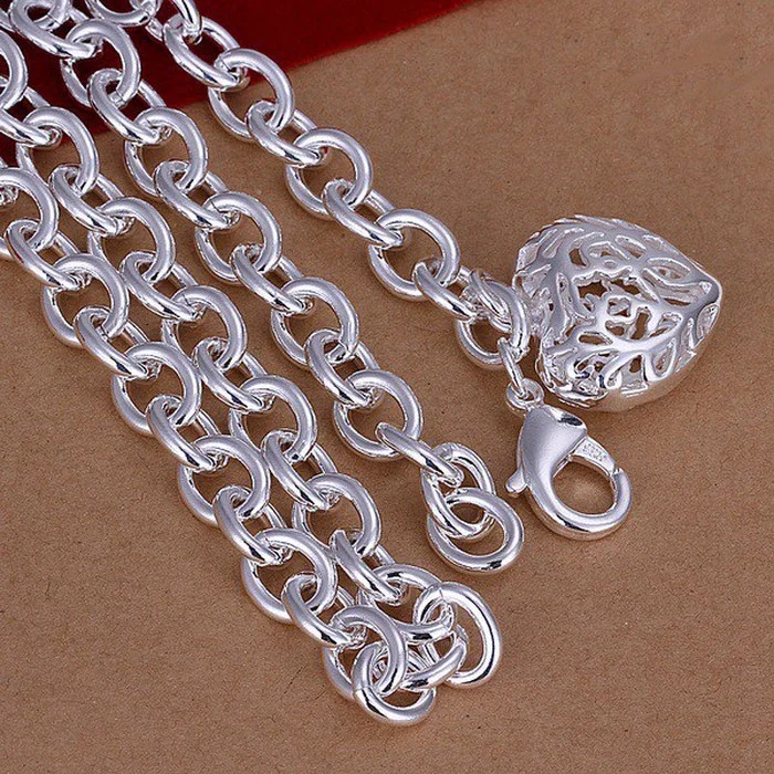 Очаровательная Подвеска для женщин и мужчин красивое посеребренное ожерелье в