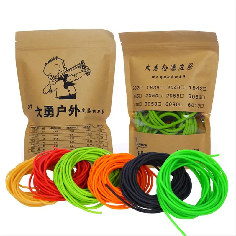 

10m 2050 2040 1745 3060 natural latex slingshot rubber tube outdoor shooting slingshot rubber band catapult 2020