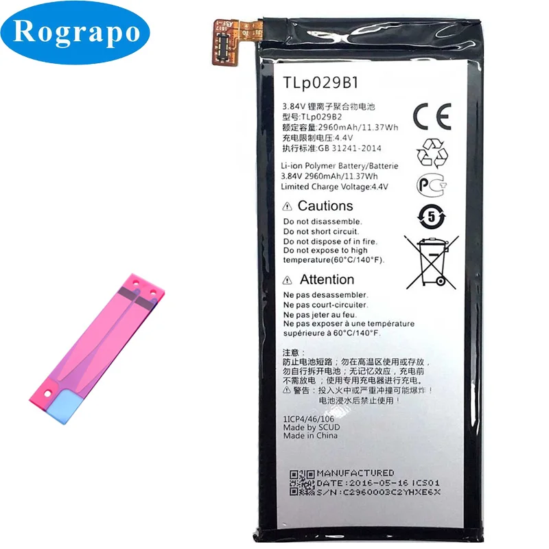 Оригинальный запасной аккумулятор TLp029B2 TLp029B1 для Alcatel Flash Plus 2 FL02 мобильный